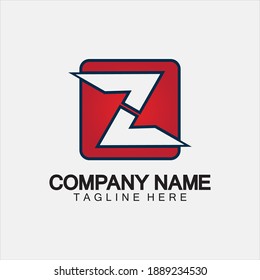 Letra Z número 2 icono icono ilustración vectorial plantilla de diseño 