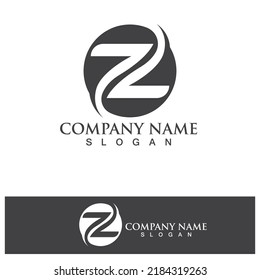 Letter Z number 2 logo icon vector illustration design template 