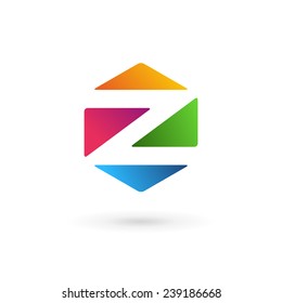 Letter Z number 2 logo icon design template elements
