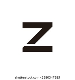 Letter Z number 7 square geometric symbol simple logo vector