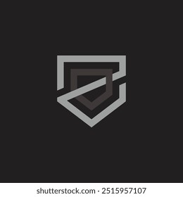 letter z number two shield metal simple logo vector 