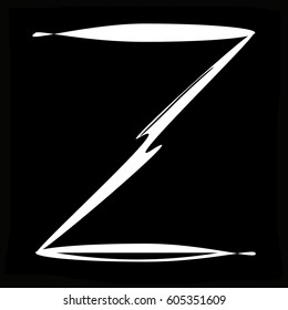 The letter Z on a black background