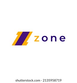 letra z un monograma simple tecnología simple y logotipo moderno