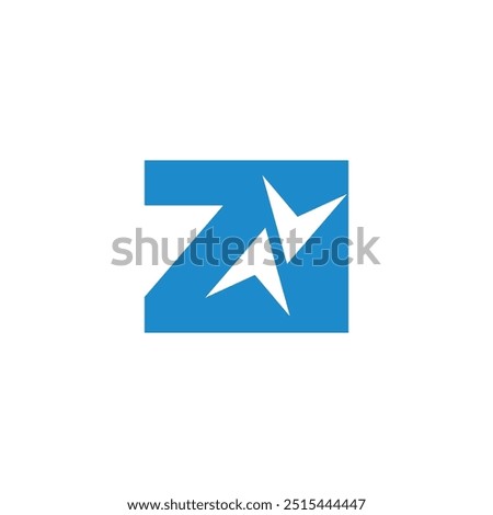 letter z opposite arrows fly logo vector 