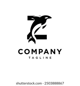 Letter Z Orca Logo icon vector