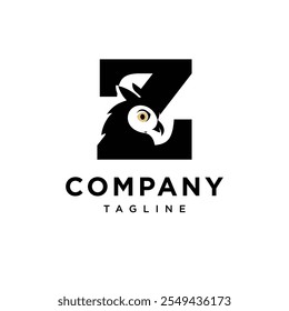 Letter Z Owl Logo Icon Vector