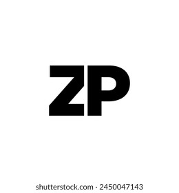 Letter Z and P, ZP logo design template. Minimal monogram initial based logotype.