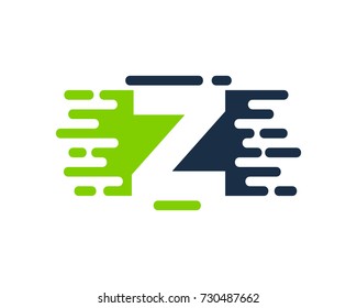 Letter Z Paint Color Icon Logo Design Element