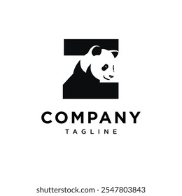 Letter Z Panda Logo Icon Vector