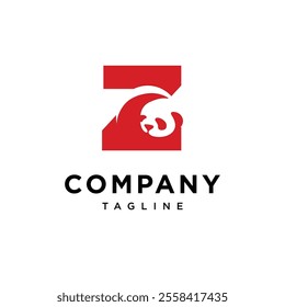 Letter Z Panda Logo Icon Vector