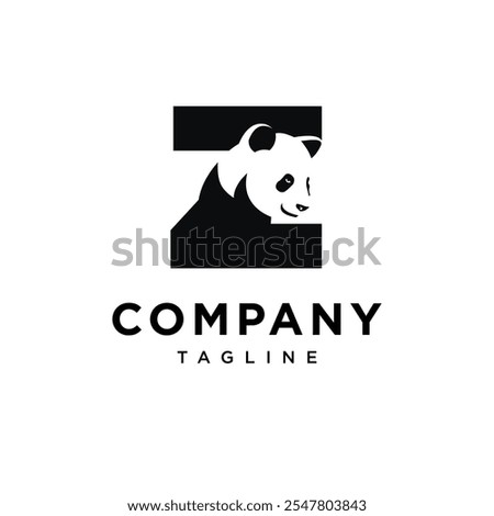 Letter Z Panda Logo Icon Vector