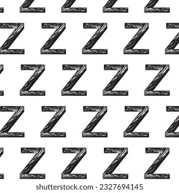 Letter-Z-Muster, Typografie-Hintergrund, Alphabet-Tapete