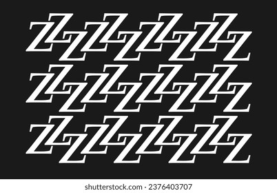Letter Z pattern for wall wallpaper or clothes