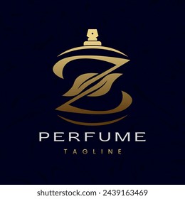 Letter Z Perfume Logo Design, Elegant Luxury Scent Initial Logo