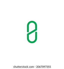 letter z pill simple symbol logo vector