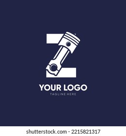 Letter Z Piston Logo Design Vector Icon Graphic Emblem Illustration