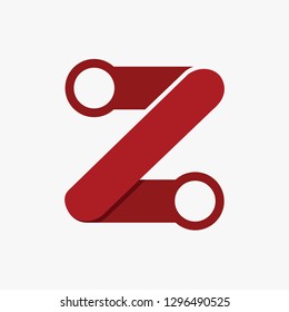 Letter Z point logo design vector icon symbol template
