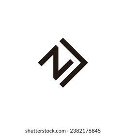 Indicador Z letra símbolo geométrico simple vector logo