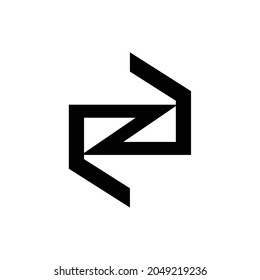 letter z and polygon logo. simple monochrome logo