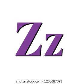 letter Z purple