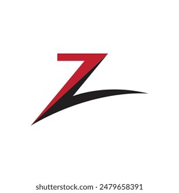 Letter Z Red Black Modern Business Logo Template