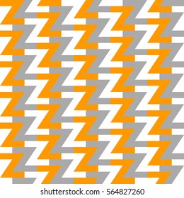 Letter Z repeating pattern - seamless editable vector background wallpaper (Orange)
