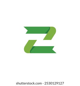 Letra Z Cinta Logotipo diseño Vector Plantilla