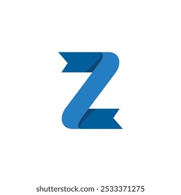 Letra Z Cinta Logotipo diseño Vector Plantilla