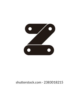 robot de letra Z, símbolo geométrico de tecnología simple vector de logotipo