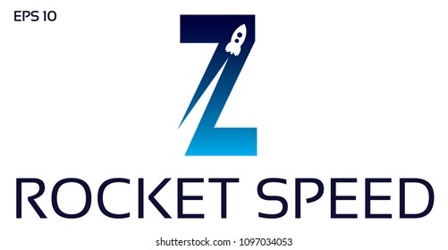 Letter Z Rocket Logo Design