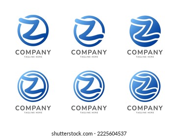 Letter Z rounded monogram logo