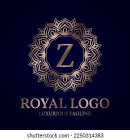 Buchstabendesign des Royal-Vektorgrafik-Logos Z