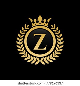 Letter Z royal crown logo