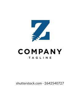 Letter Z Screw logo Icon Vector