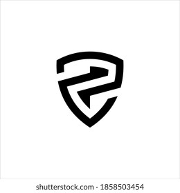 Tecnología de logotipo de seguridad Carta Z para su empresa, logotipo de protección para datos de seguridad