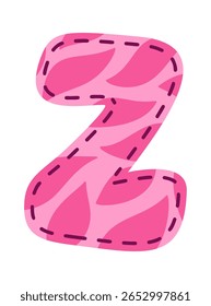 Letter Z sewing alphabet patch