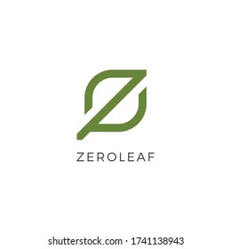 the letter Z in the shape of a leaf for your company logo or symbol.