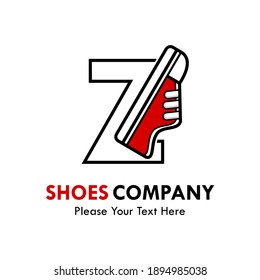 Letter z with shoes logo template illustration. suitable for brand, identity, emblem, label or shoes shop