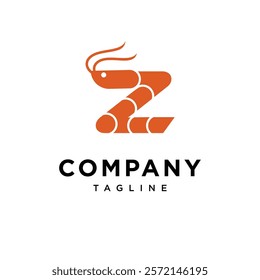 Letter Z Shrimp Logo Icon Vector