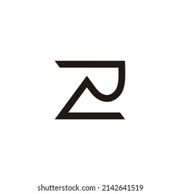 letter z simple geometric triangle loop logo vector