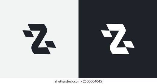 Elemento de diseño de logotipo de línea simple de letra Z