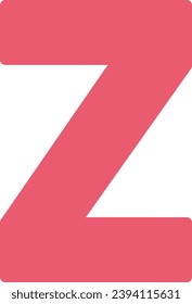 Letter Z single vector line icon