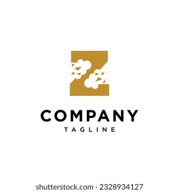 Letra Z Snack Bite logo icono plantilla vectorial.eps