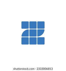 Letter Z Solar panel logo design