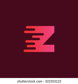 Letter Z Speed Lines Vector
