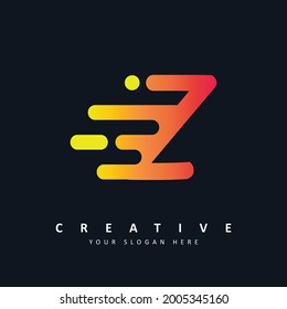 Letter Z Speed Logo Design Vector Illustration