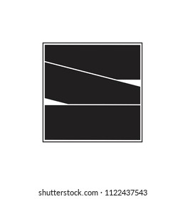 letter z square geometric logo vector