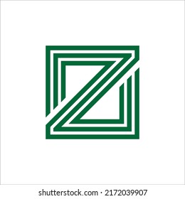 Logo de la línea cuadrada de la letra Z