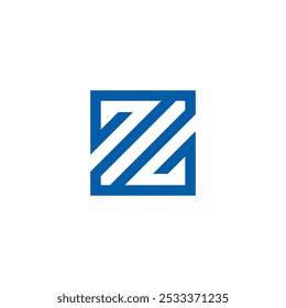 Letter Z Square Logo design vector template