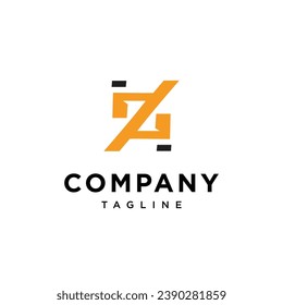Letter Z A square logo icon vector template.eps